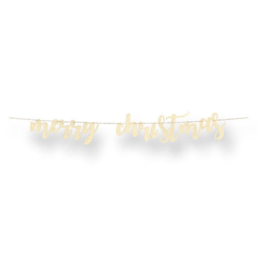 Picture of BANNER MERRY CHRISTMAS WOODEN 87 X 17CM